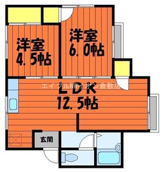 西田コーポの物件間取画像